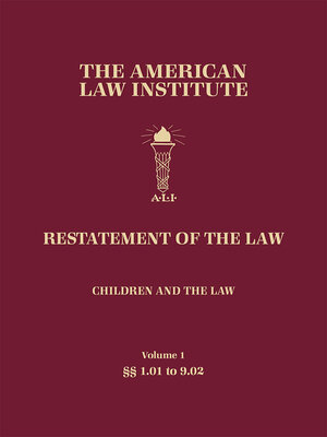 cover image of Restatement of the Law, Children and the Law